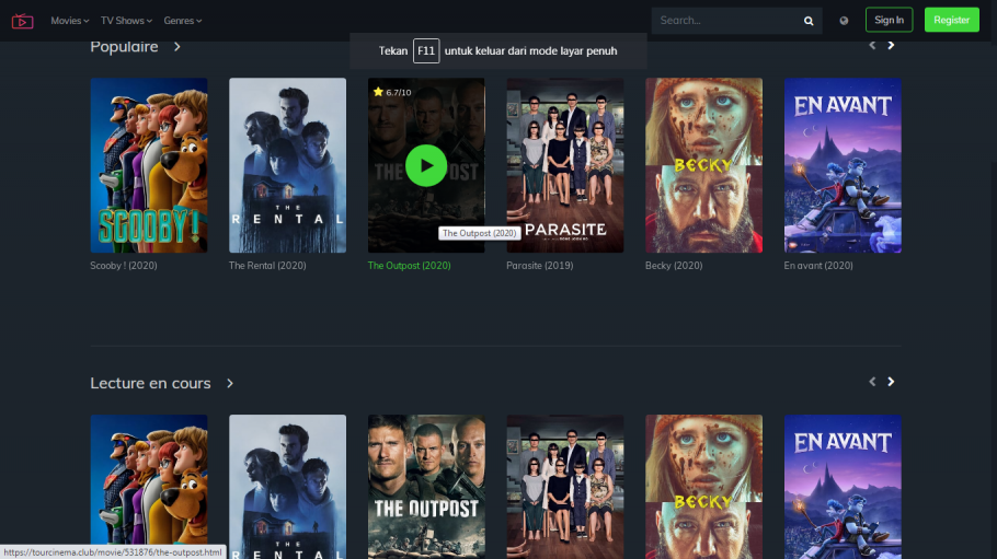 Cinema VostFR | Peatix