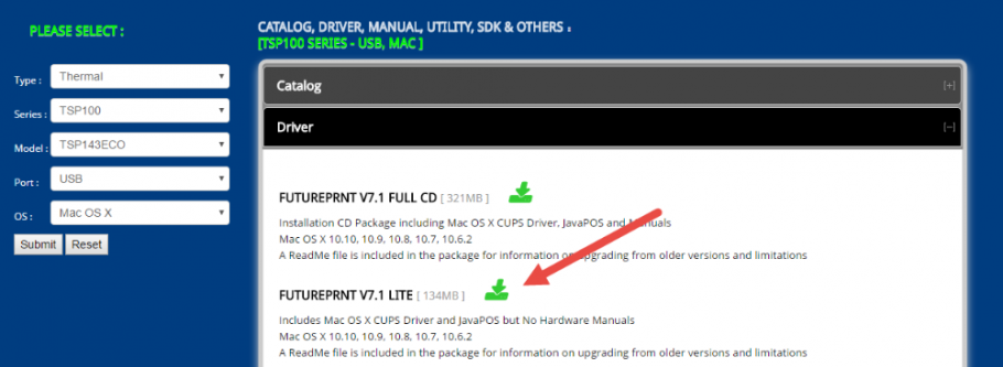 cups driver for mac