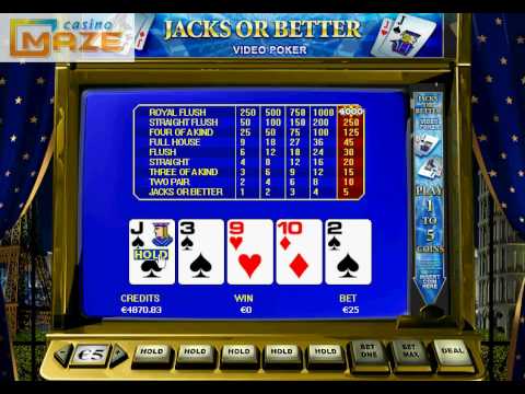 Jacks and better video poker