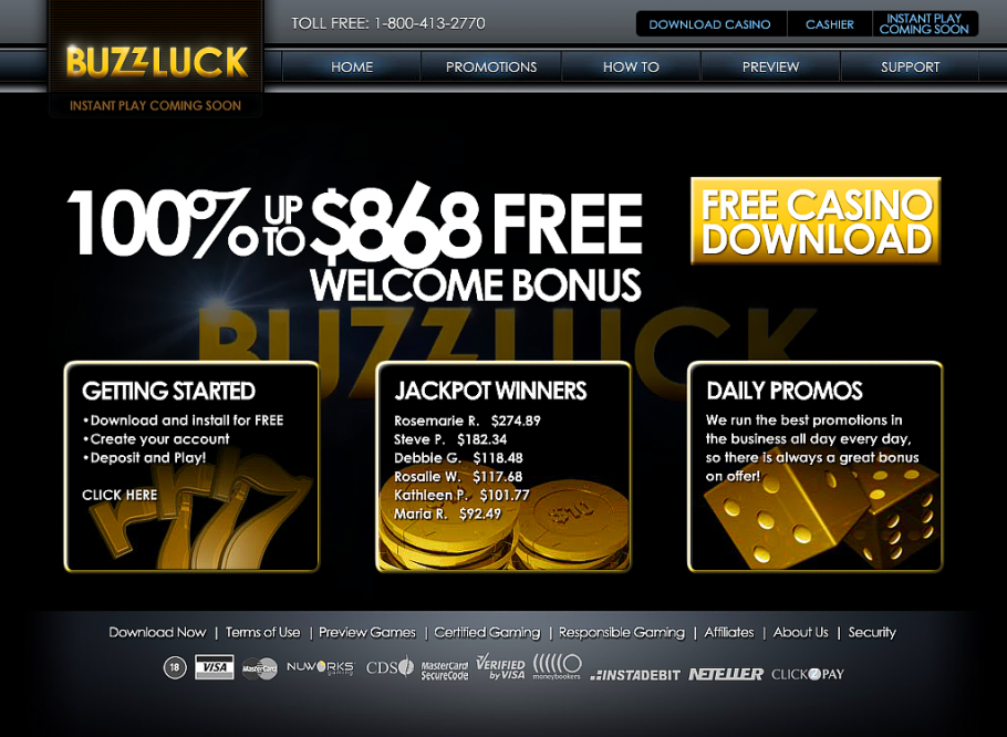 Buzzluck No Deposit Bonus Codes