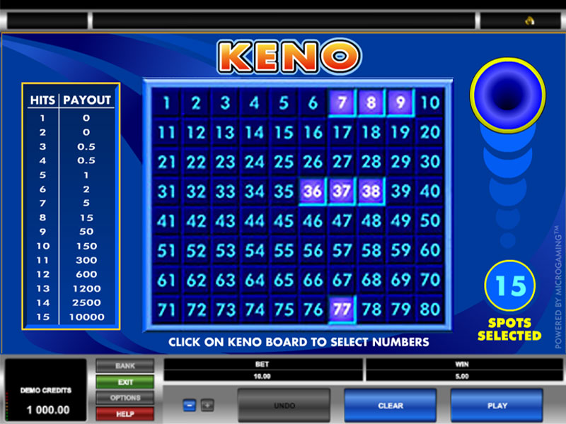 Online Keno Games For Real Money