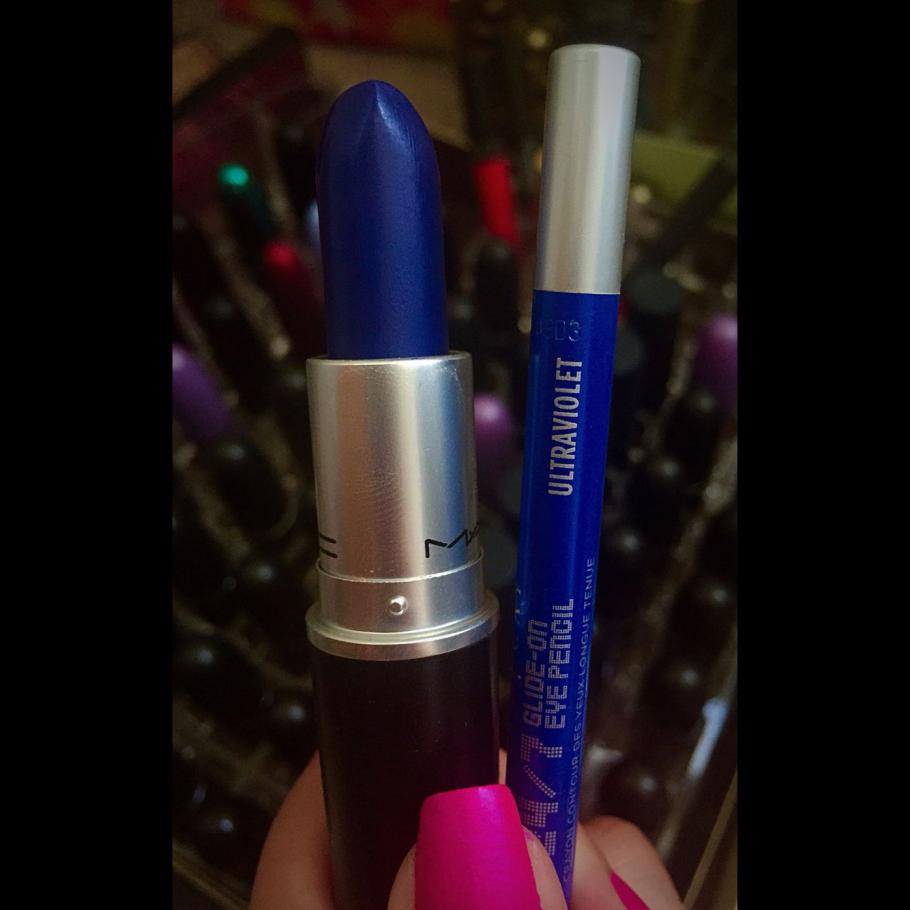 mac blue lipstick