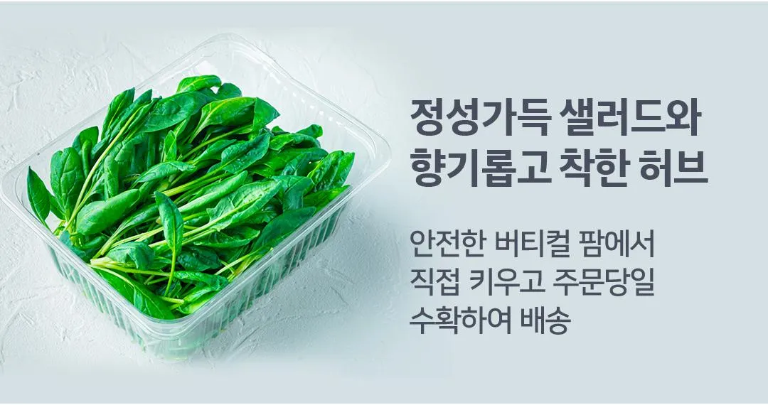 정성가득 샐러드와 향기롭고 착한 허브