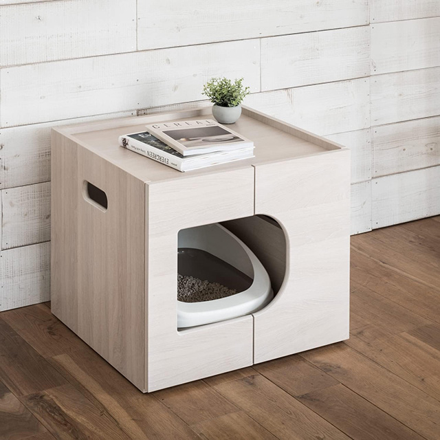 目隠し可能なトイレカバー｜KARIMOKU CAT RESTROOM