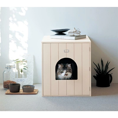 収納もできて便利｜ベルメゾン 猫トイレ収納カバー