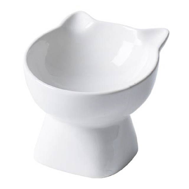 脚付きで食べやすい「Petifam 猫型フードボウル」