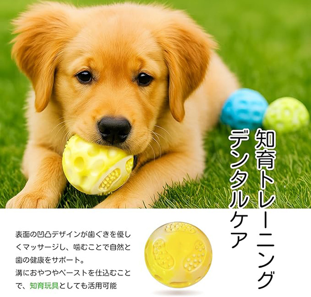 【Serviteur】犬用おもちゃボール｜噛む・追いかける遊びにおすすめ