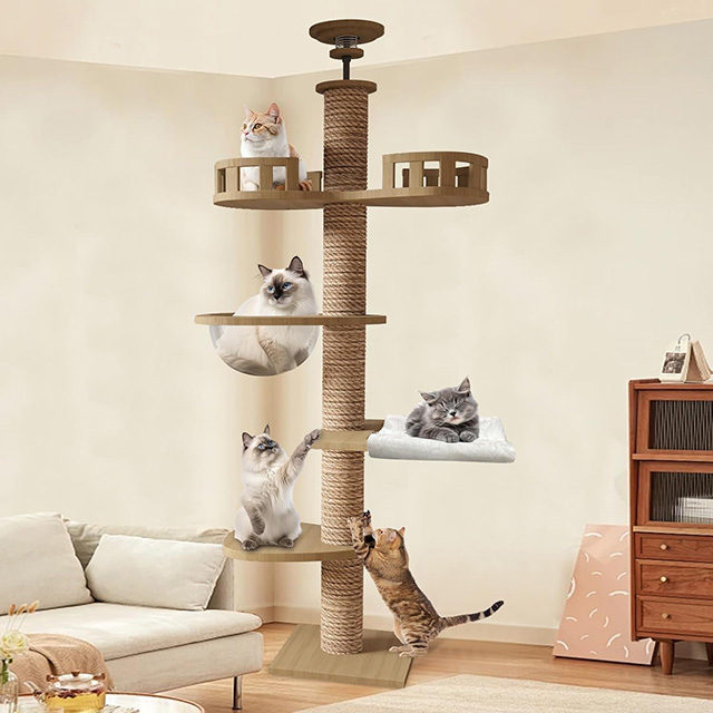 CozyMeowキャットタワー｜天井固定で転倒リスクを根本から防ぐ