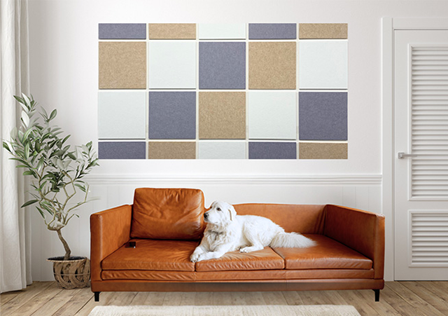 壁からの反響音を吸音｜「パーフェクトバリア吸音パネル」