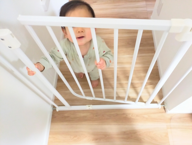 ①人間の赤ちゃん用ベビーゲートやサークル