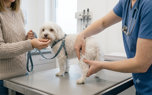 犬の膝蓋骨脱臼で見られる症状とグレード、受診の目安