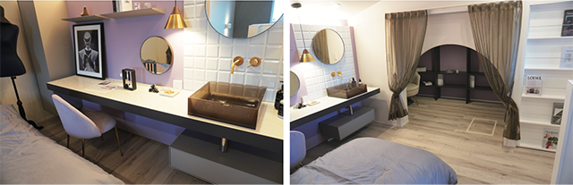 ベッドルームの工夫