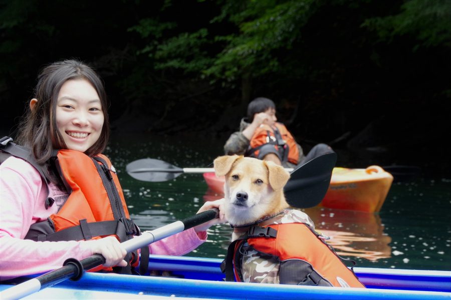 那須で犬とカヤック・SUP