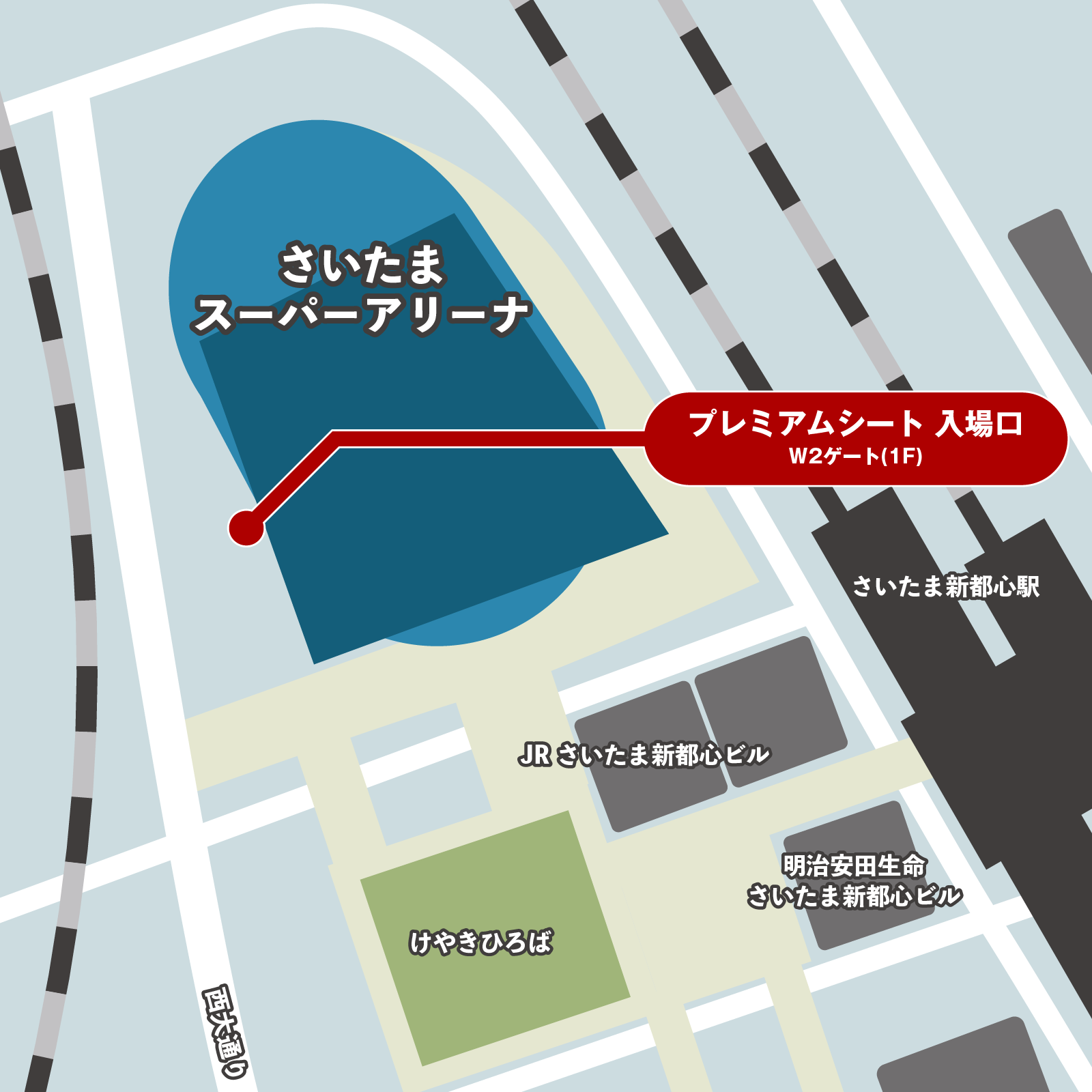 [埼玉] さいたまスーパーアリーナ (スタジアムモード)W2ゲートMAP