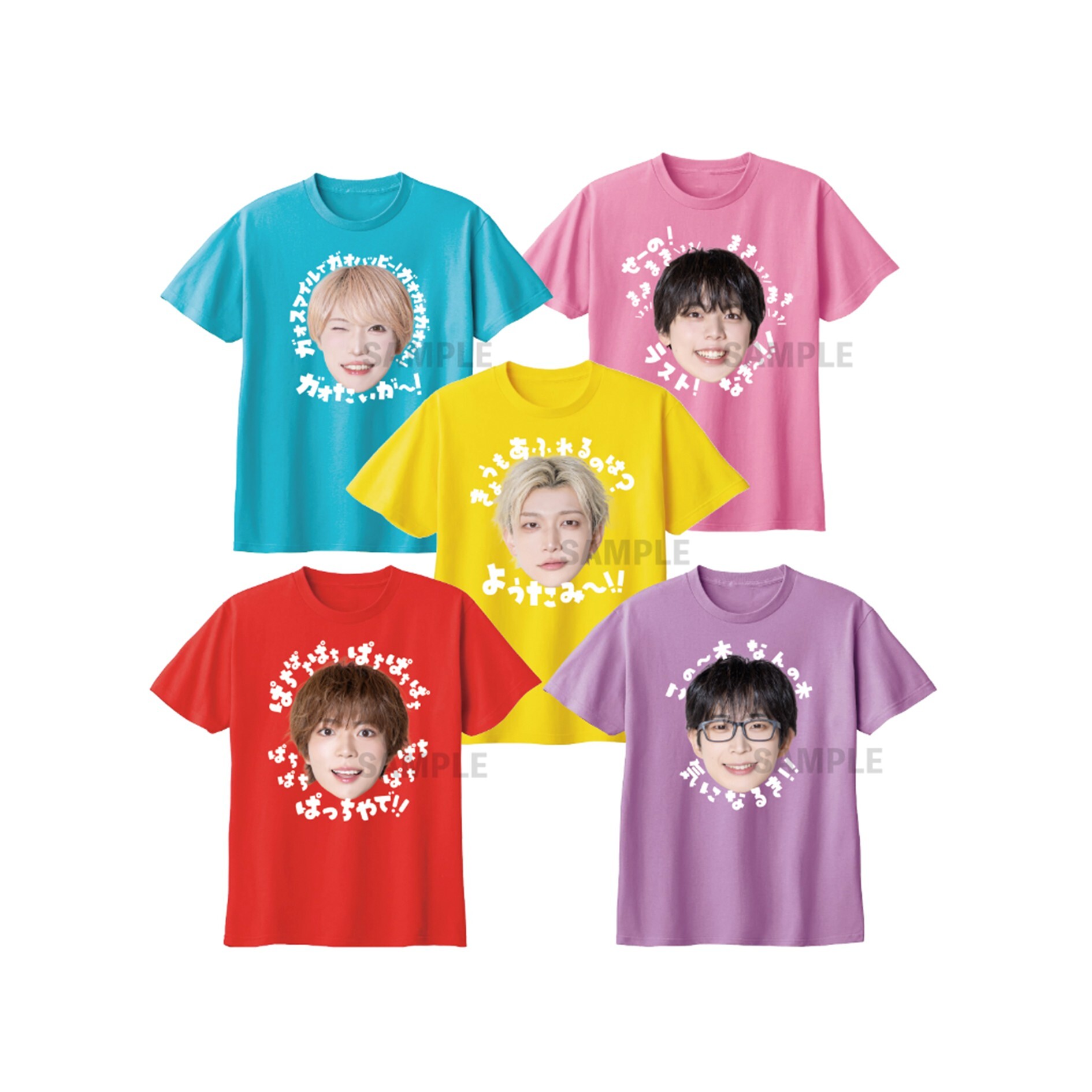 じこしょうかい顔Tシャツ