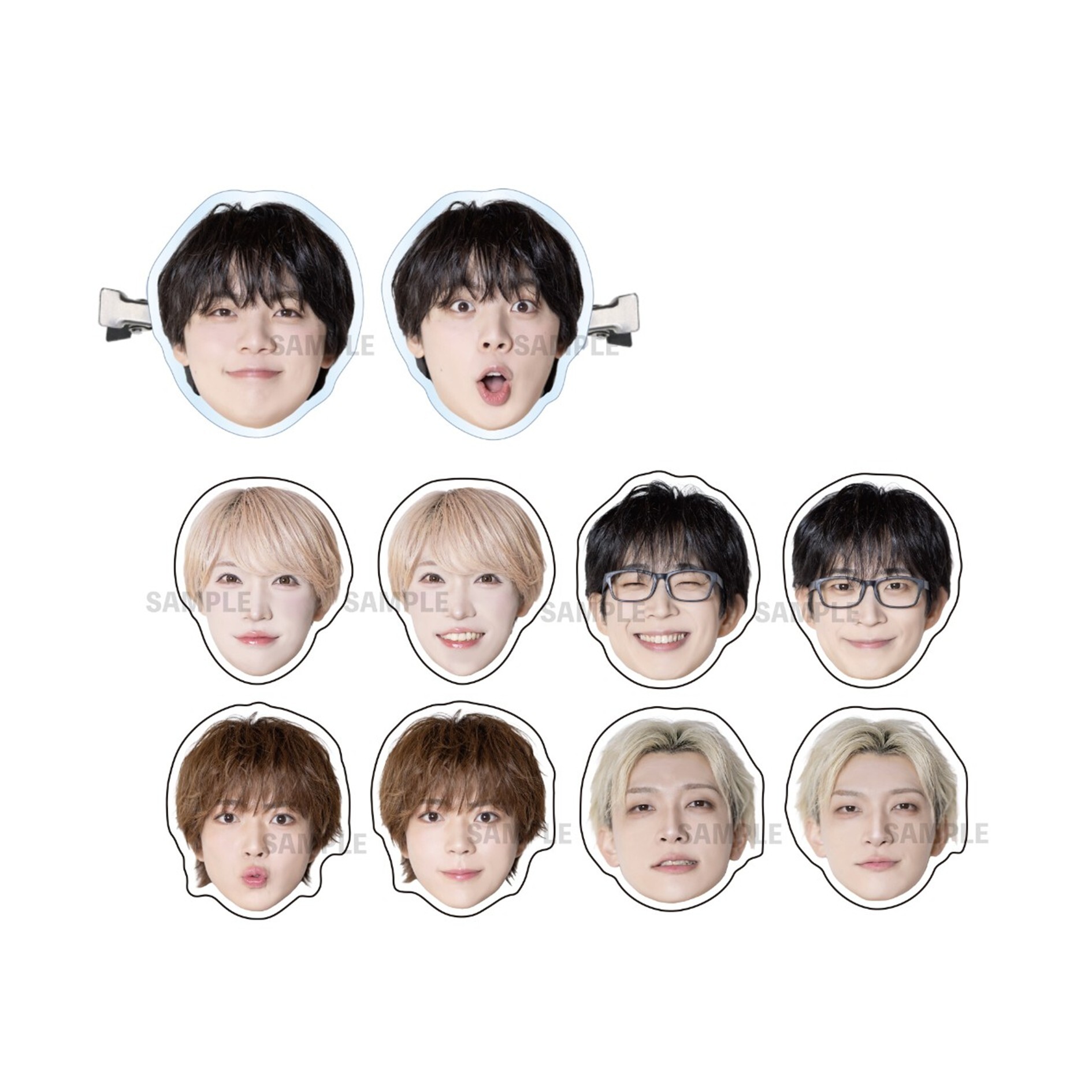 顔面へアクリップ
2個セット 全5種