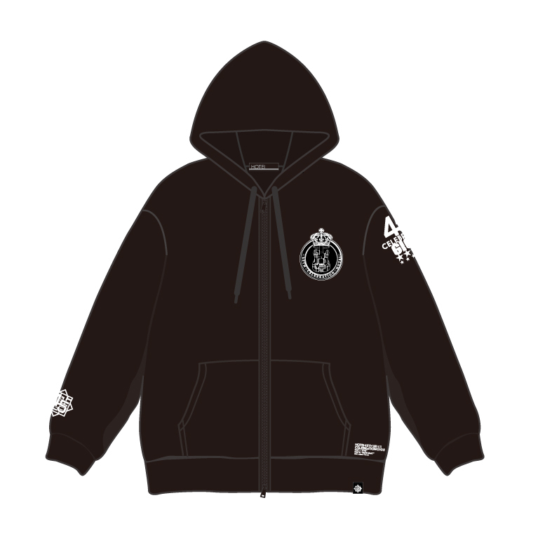 オーバーサイズ ZIPパーカー ブラック