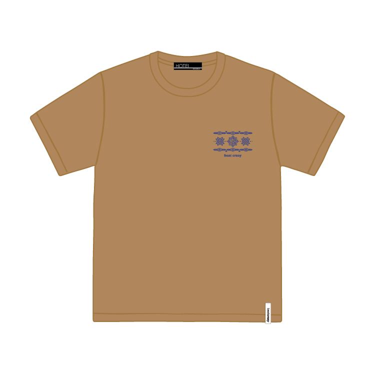 B.C.オルテガ柄 オーバーサイズ TEE [サンド カーキ]