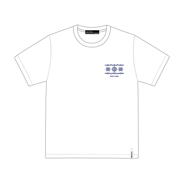 B.C.オルテガ柄 オーバーサイズ TEE [ホワイト]