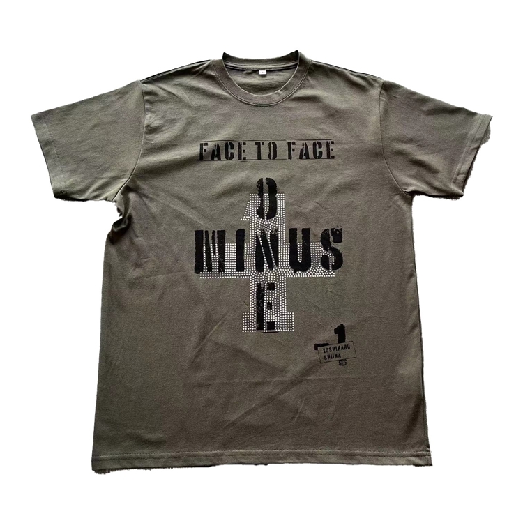 「FACE TO FACE -Minus One-」ラインストーンTシャツ（シティグリーン）