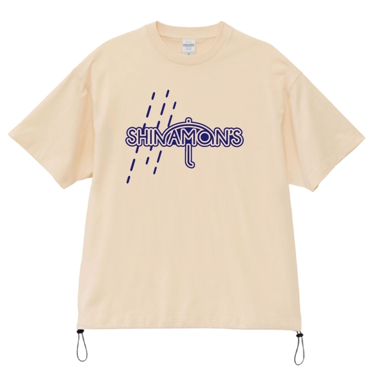 「SPLASH！パトラッシュ！夏合宿！」リラックスフィット Tシャツ（裾ドローコード）（アイボリー）