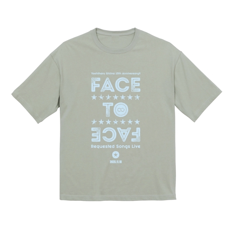 「FACE TO FACE #8」ビッグシルエットTシャツ（セージグリーン）