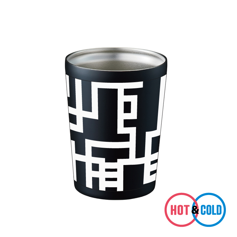 G柄ステンレス タンブラー380ml ブラック