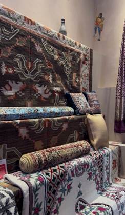 A close-up of a carpet
Description automatically generated