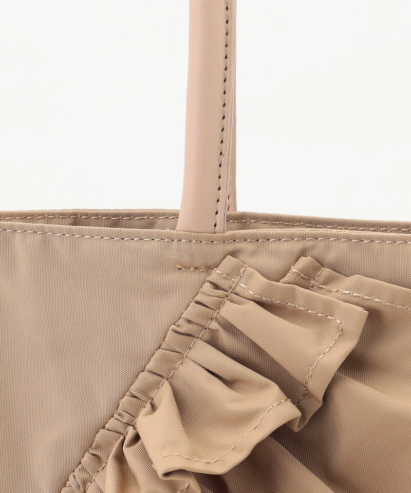 ラッフルラインフラットトート