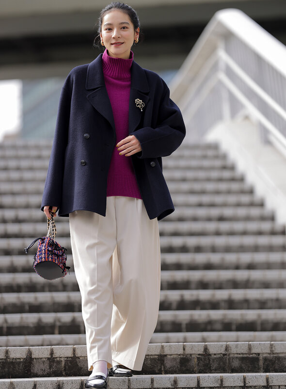 ダブルブレストリバー コート