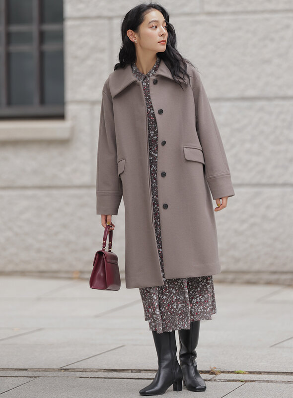 ウールモッサステンカラー コート