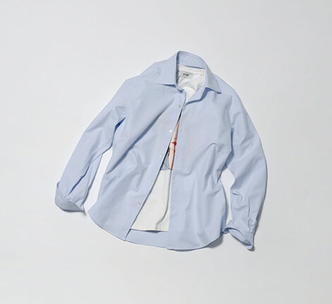 Organic Pin Oxford Wide Collar Shirt