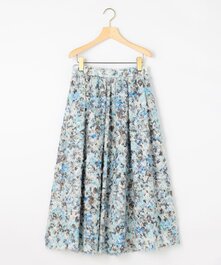 ヘアリーフラワープリントスカート