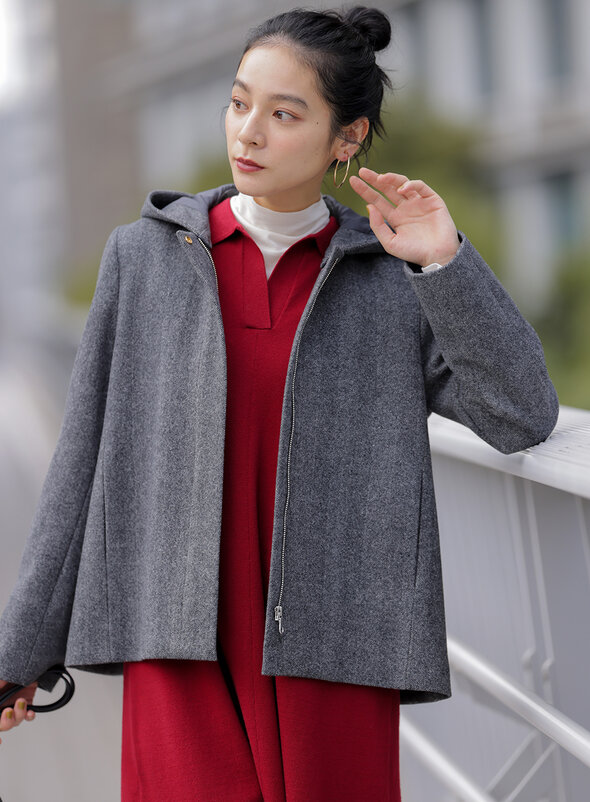 ウールモッサステンカラー コート