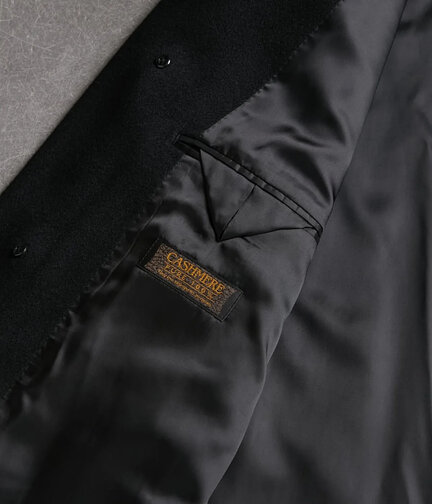 カシミヤビーバー コンバーチブルカラーコート