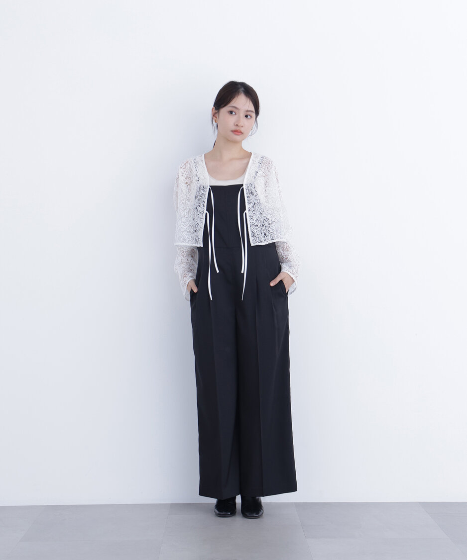 レース羽織ブラウス