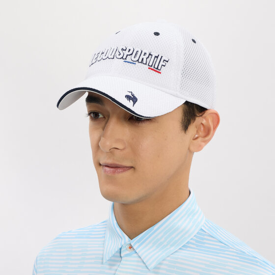 ゴルフコーデメンズ　ダブルラッセルクーリングキャップ