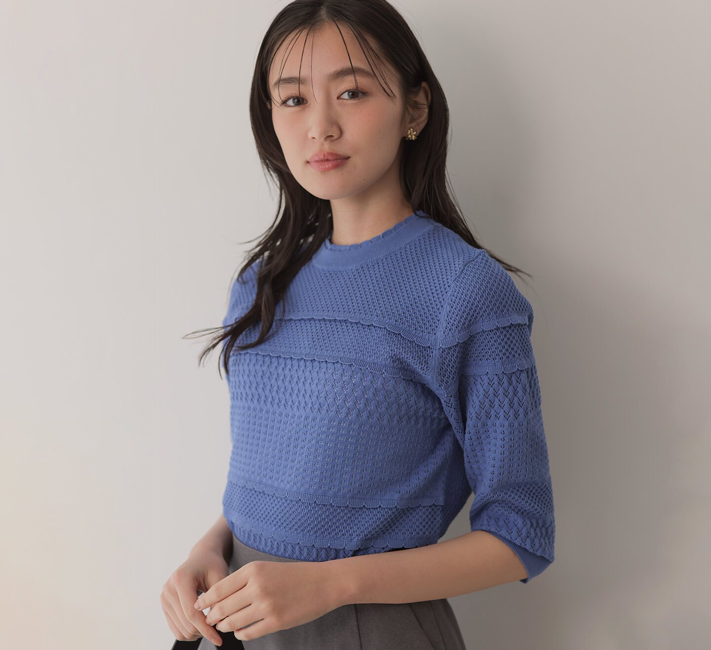 プティスカラレーシー ニット