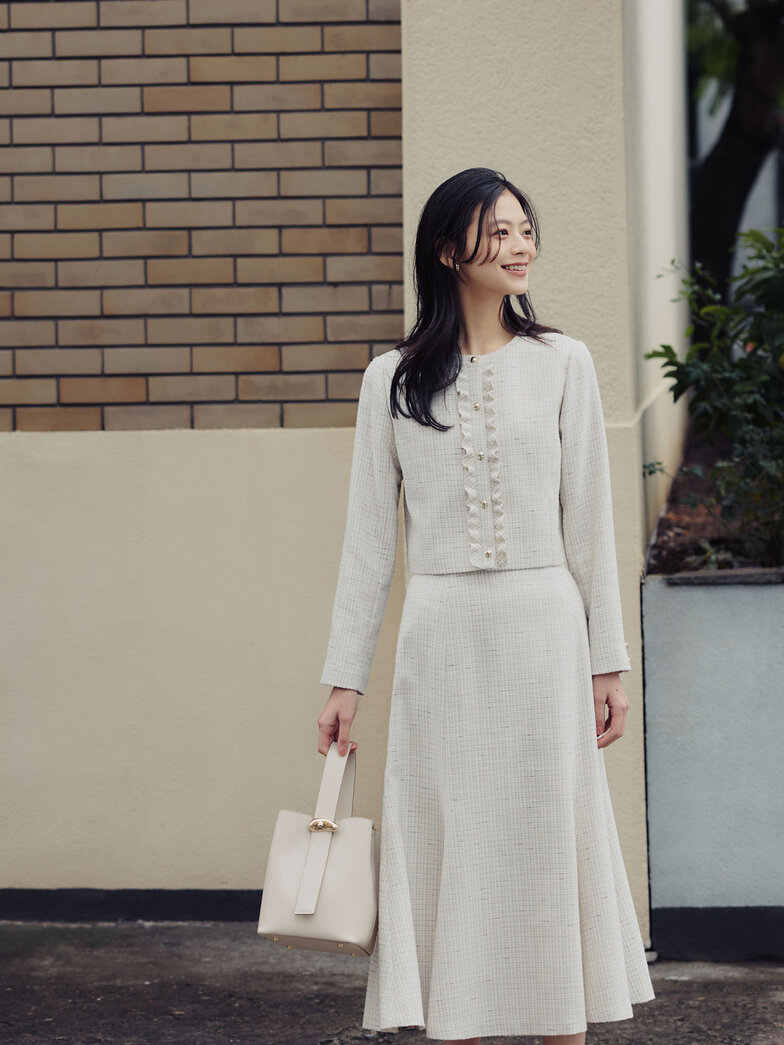 ツイードセットアップ,セレモニー,ハレの日,松木育未 さん