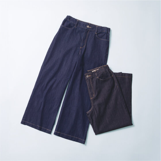 ブリーズデニム【ワイド9分丈】