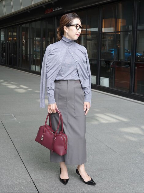 クルーネック カーディガン