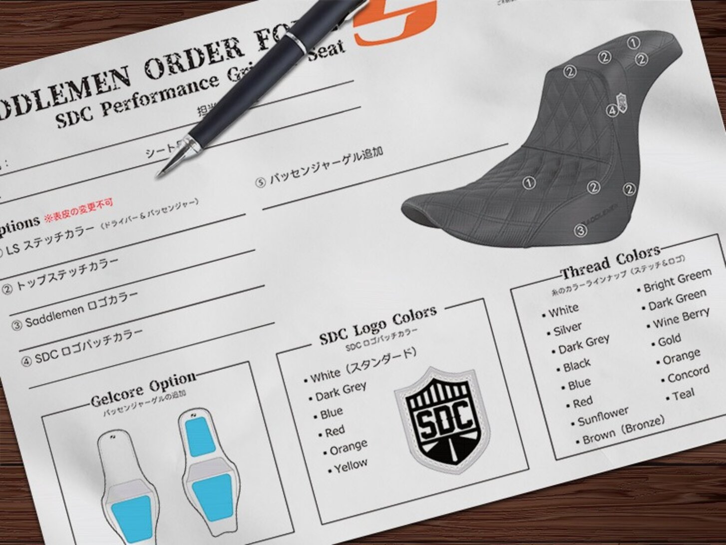 オーダーシート