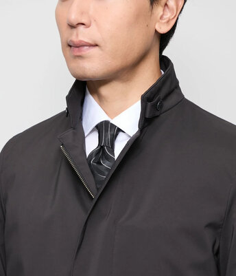 NY ACTIVE ナイロン 3層ボンディング スタンドカラーコート