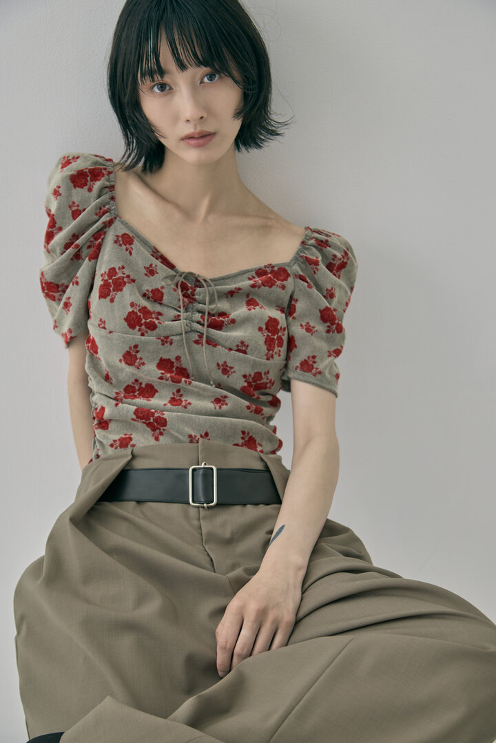 別注 VELOUR ROSE TEE