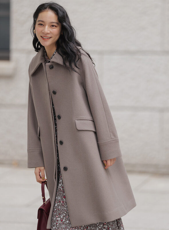 ウールモッサステンカラー コート