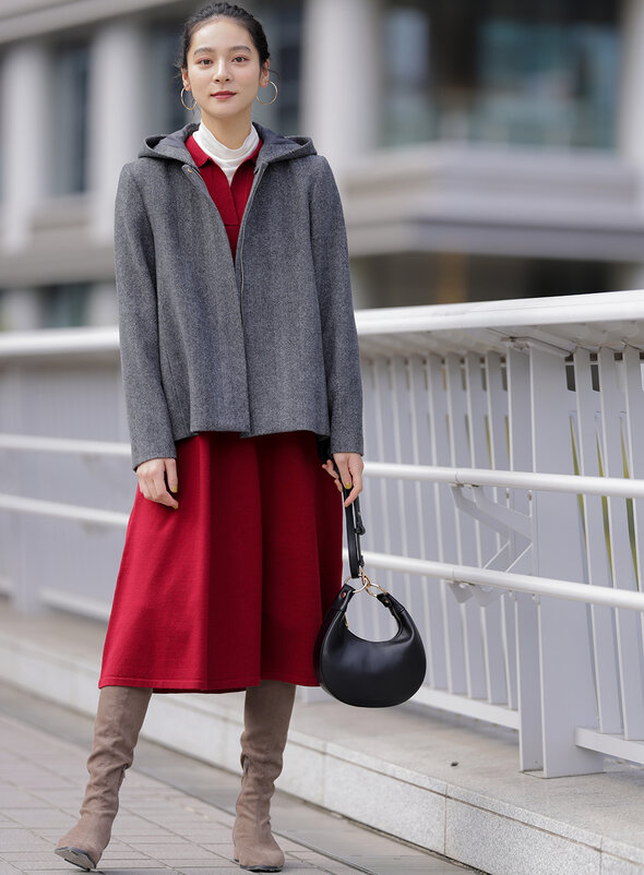 ウールモッサステンカラー コート