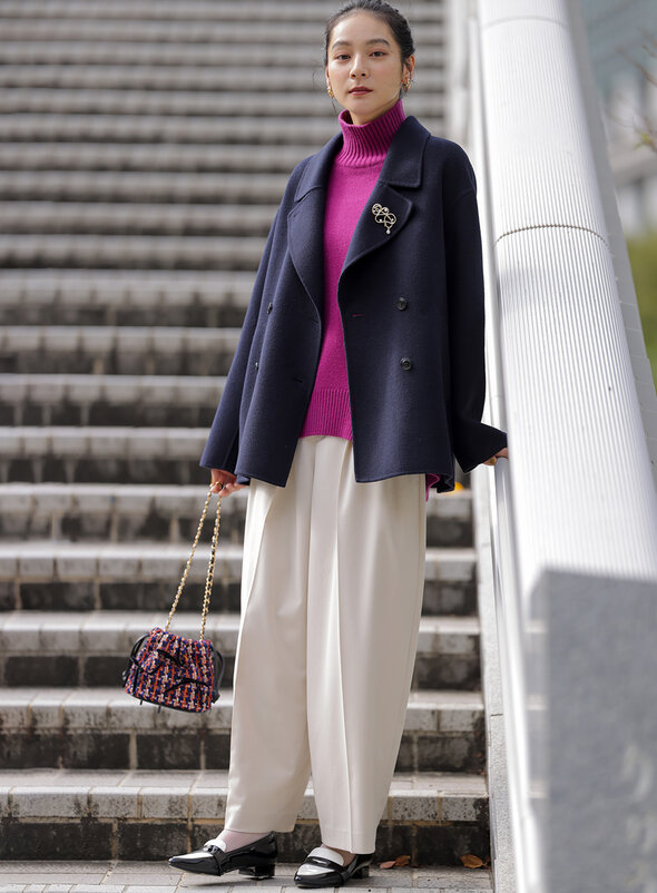 ダブルブレストリバー コート