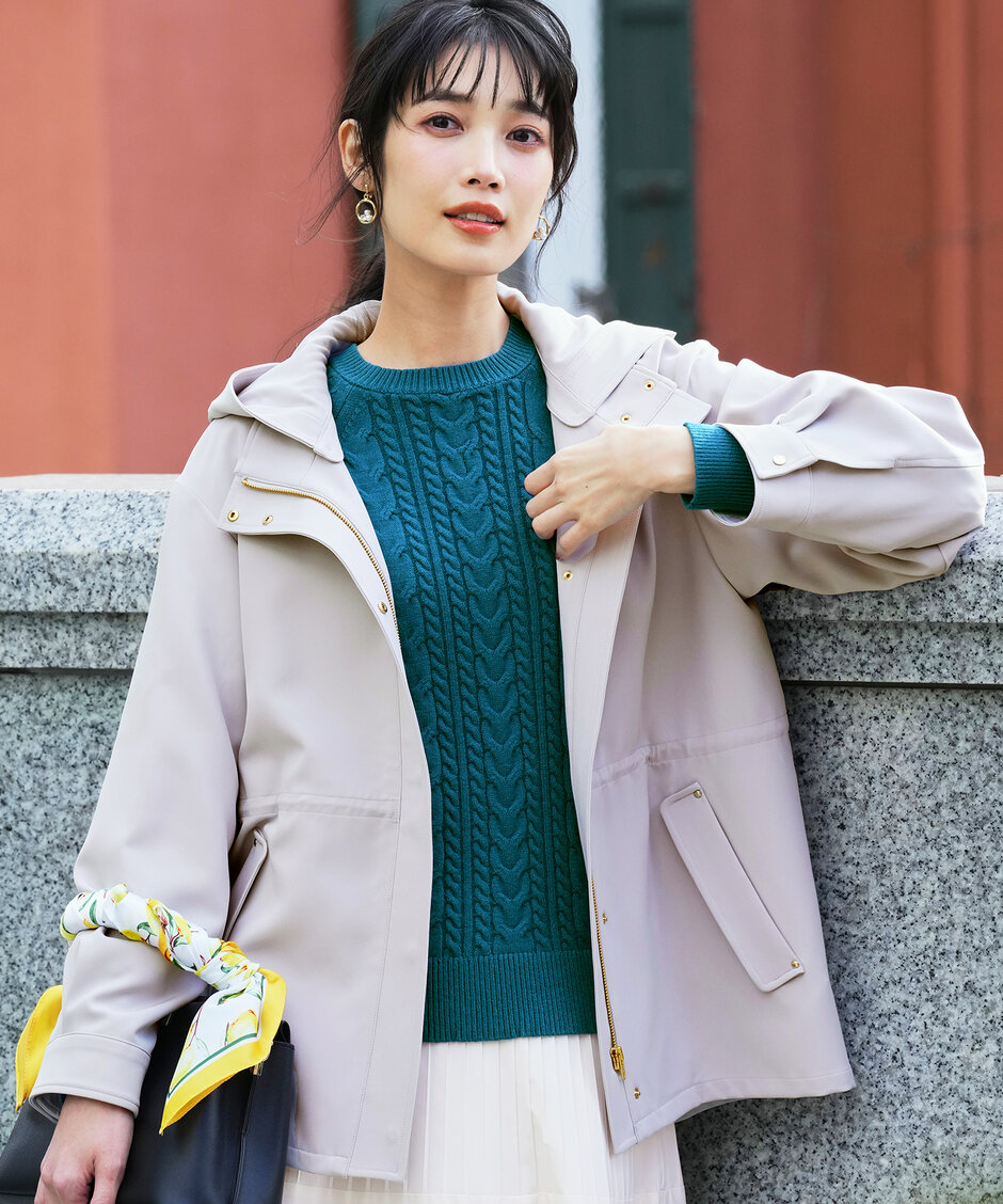 【2WAY】エレカジストレッチ フーデットハーフアウター