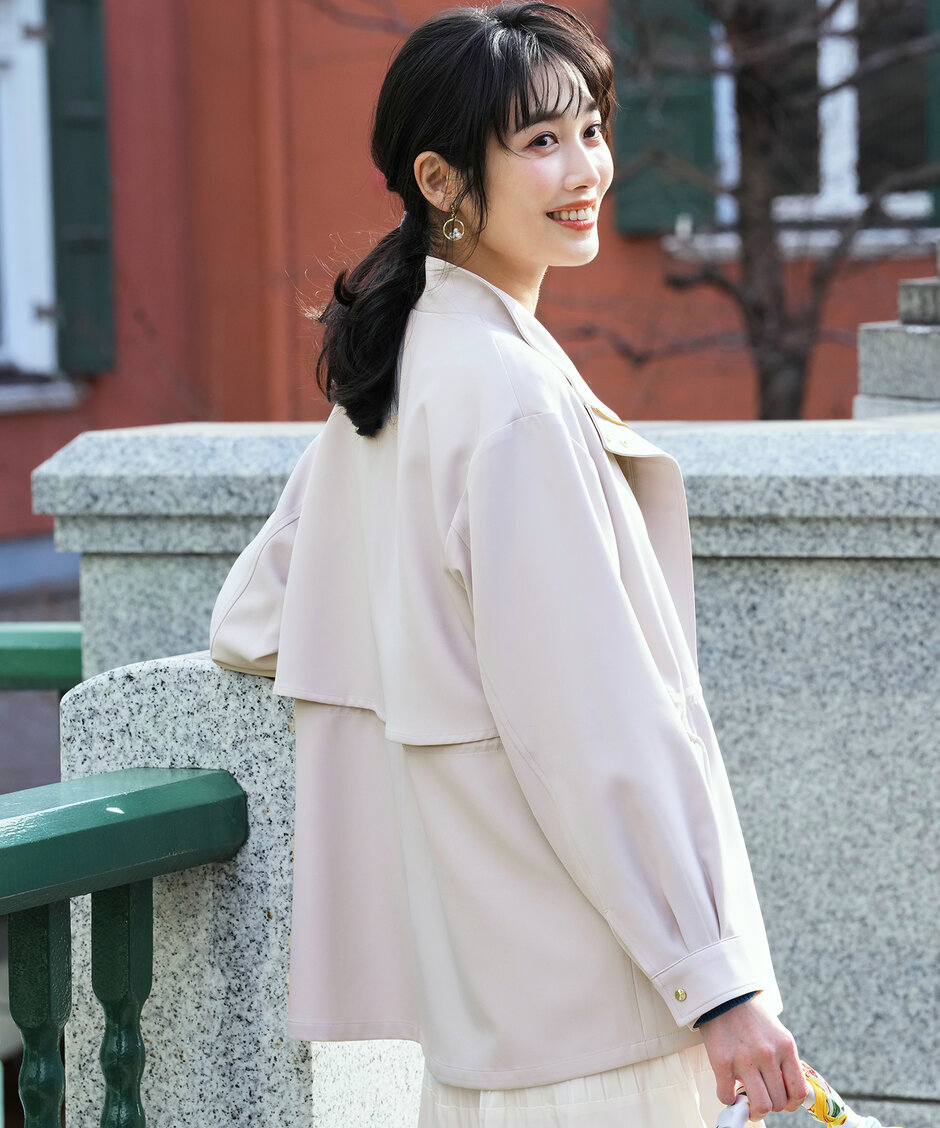 【2WAY】エレカジストレッチ フーデットハーフアウター