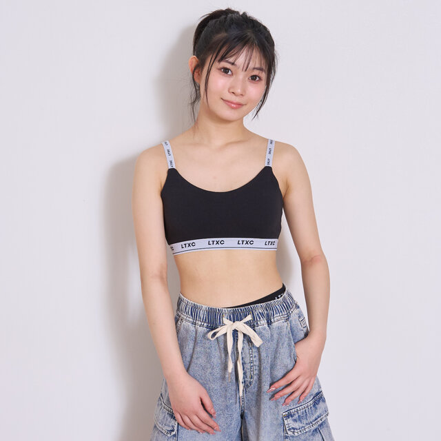 ロゴ紐2wayハーフトップ